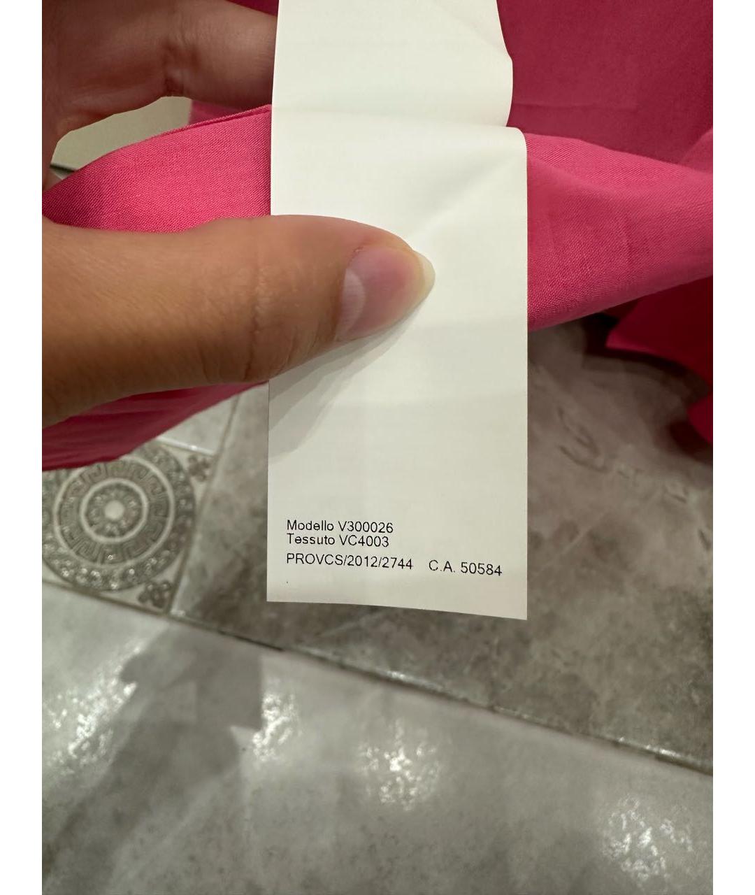 VERSACE COLLECTION Розовая хлопковая кэжуал рубашка, фото 8