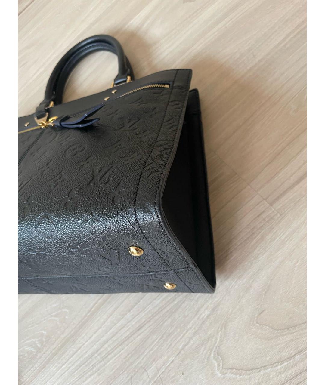 LOUIS VUITTON Темно-синяя кожаная сумка с короткими ручками, фото 4