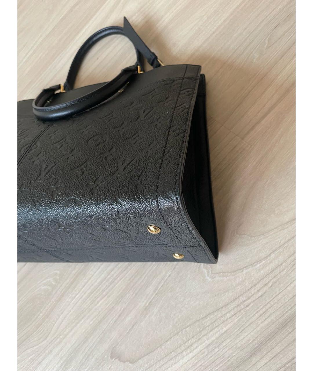 LOUIS VUITTON Темно-синяя кожаная сумка с короткими ручками, фото 6