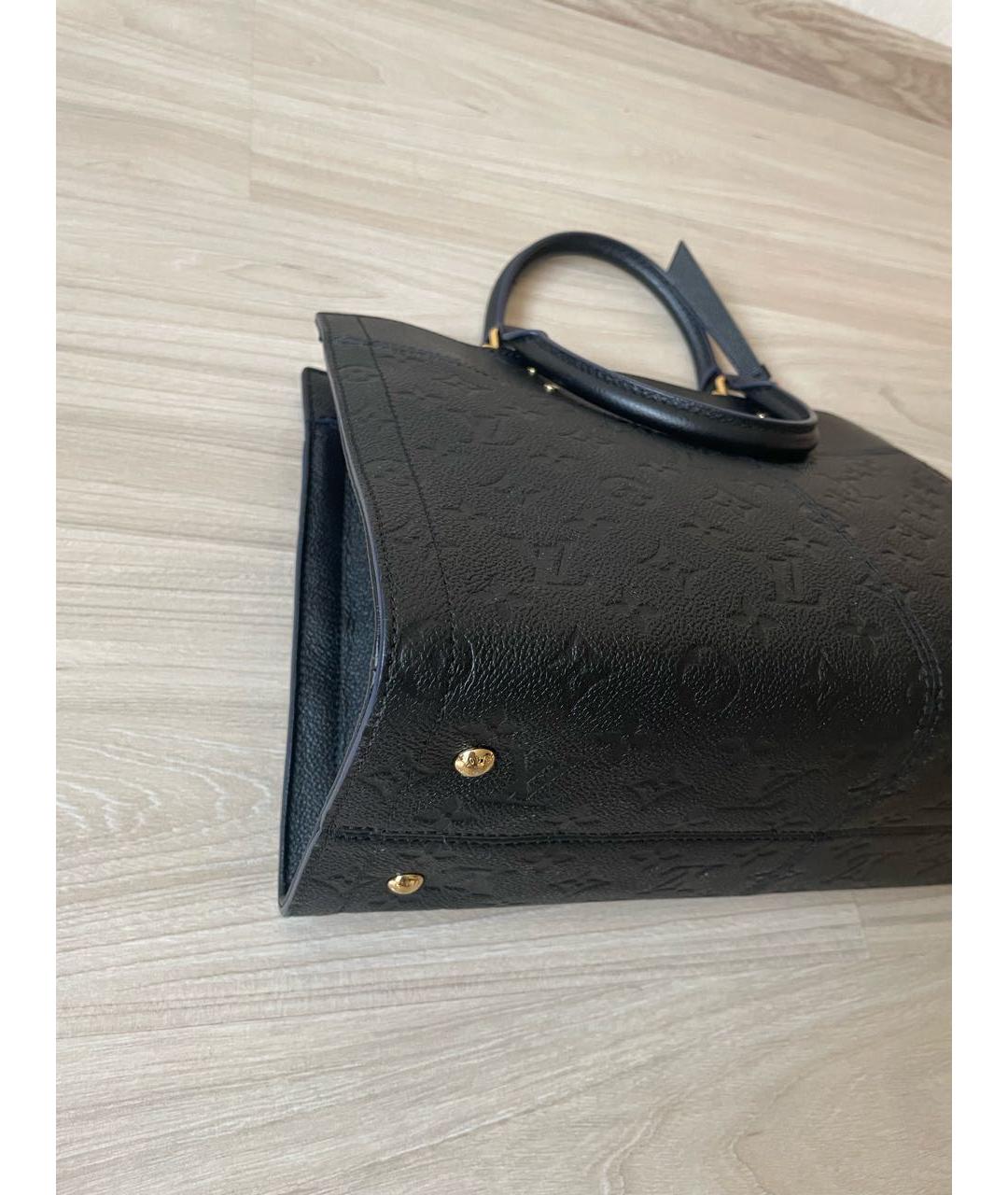 LOUIS VUITTON Темно-синяя кожаная сумка с короткими ручками, фото 5