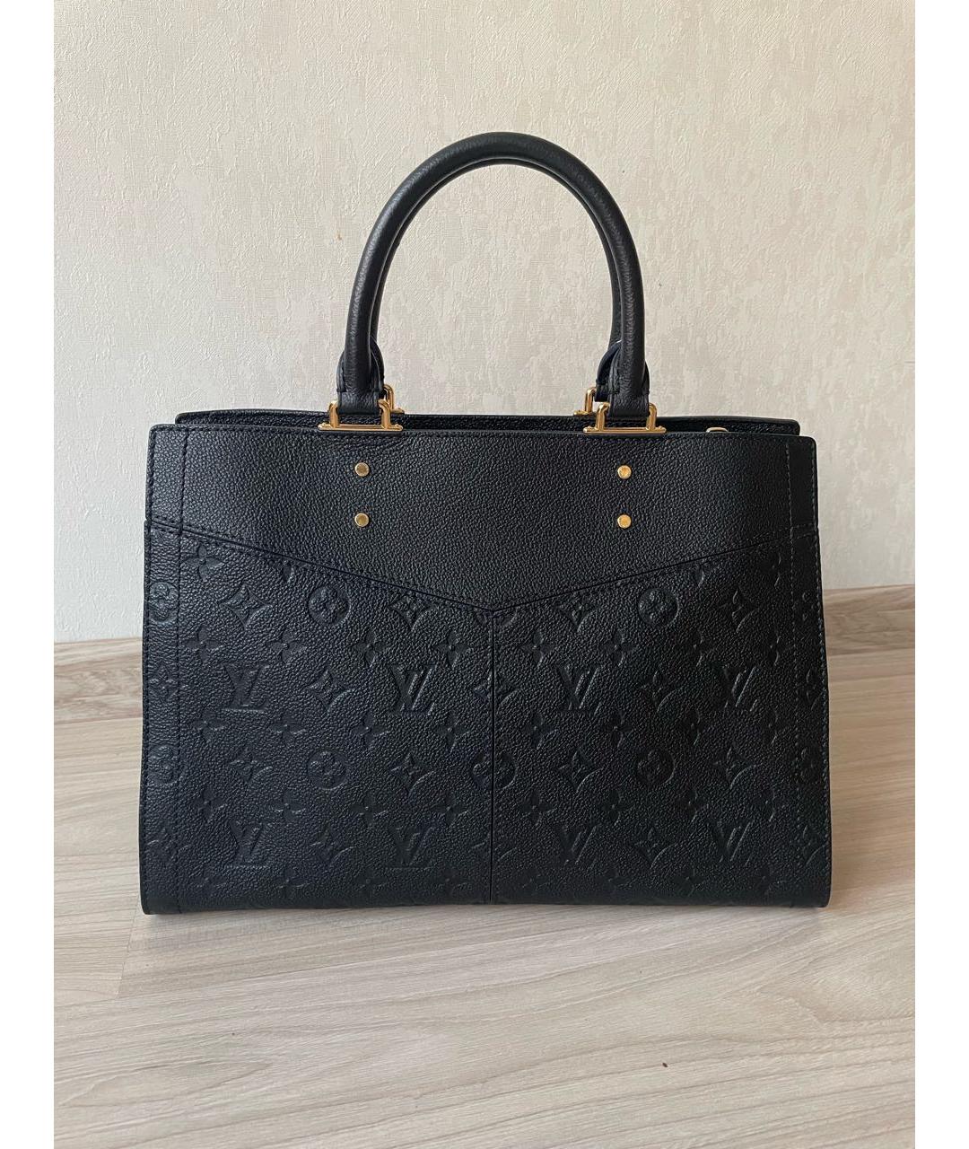 LOUIS VUITTON Темно-синяя кожаная сумка с короткими ручками, фото 2