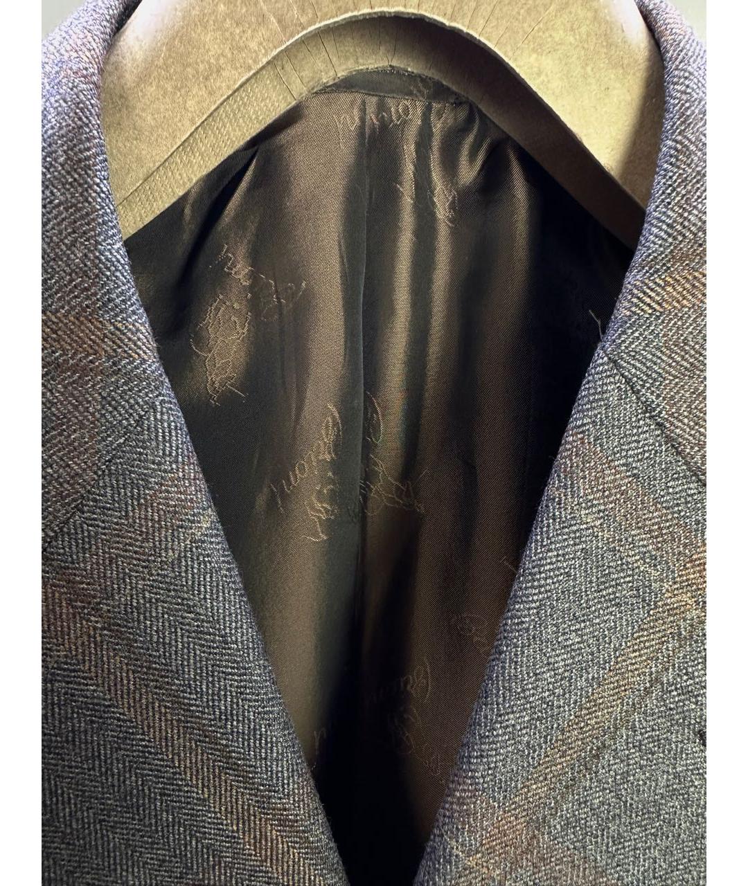 BRIONI Серый шерстяной пиджак, фото 3