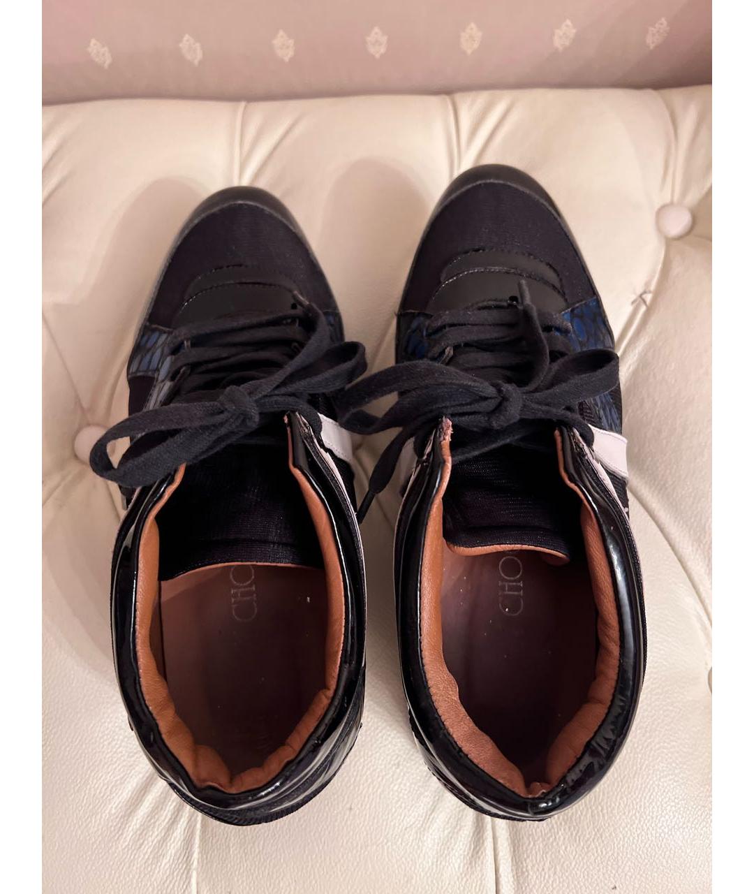 JIMMY CHOO Черные текстильные кроссовки, фото 3