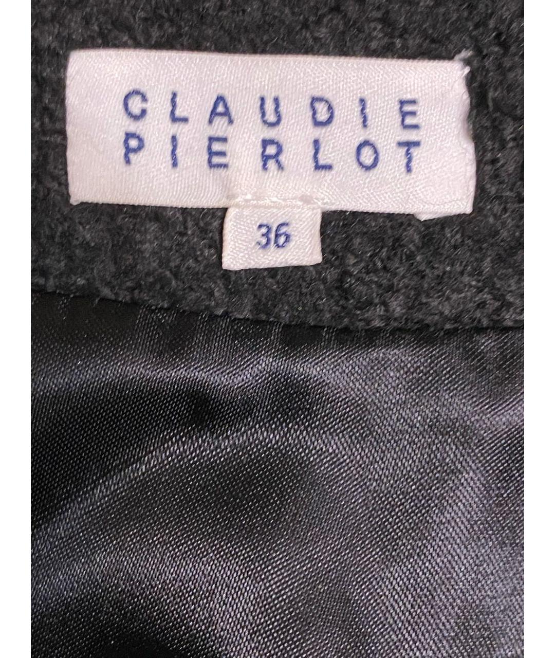 Claudie Pierlot Черная шерстяная юбка мини, фото 4