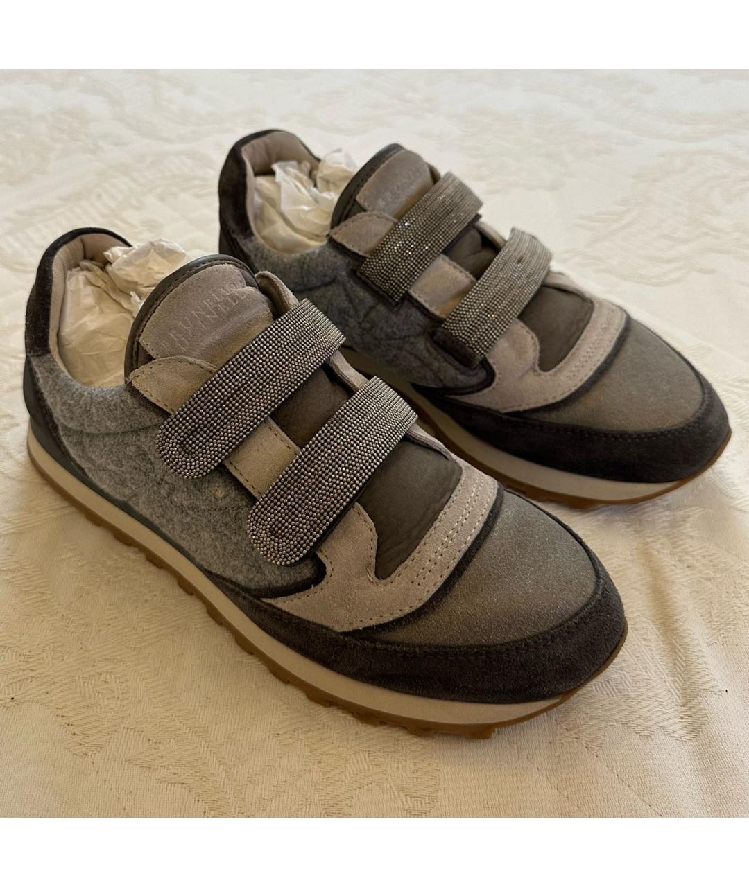 BRUNELLO CUCINELLI Коричневые замшевые кроссовки, фото 6