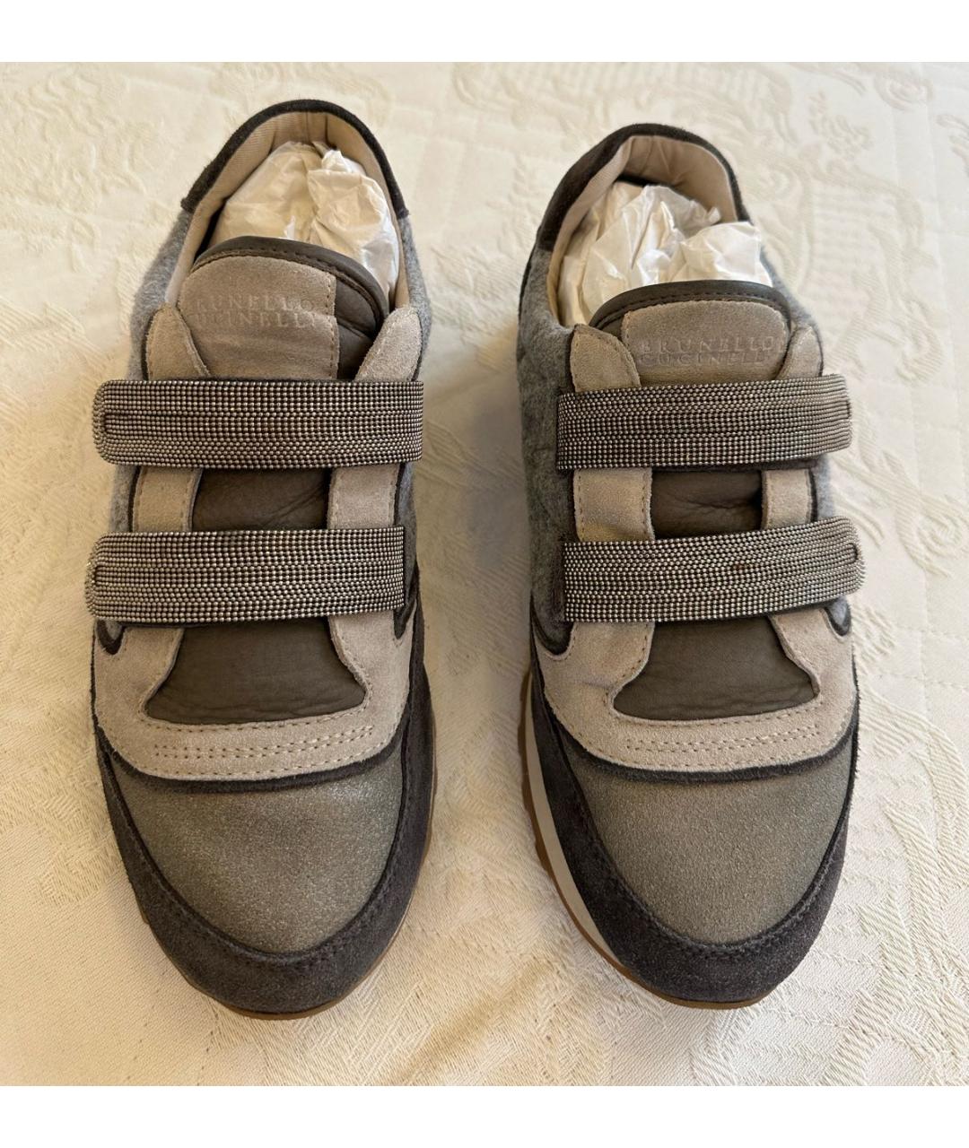 BRUNELLO CUCINELLI Коричневые замшевые кроссовки, фото 2