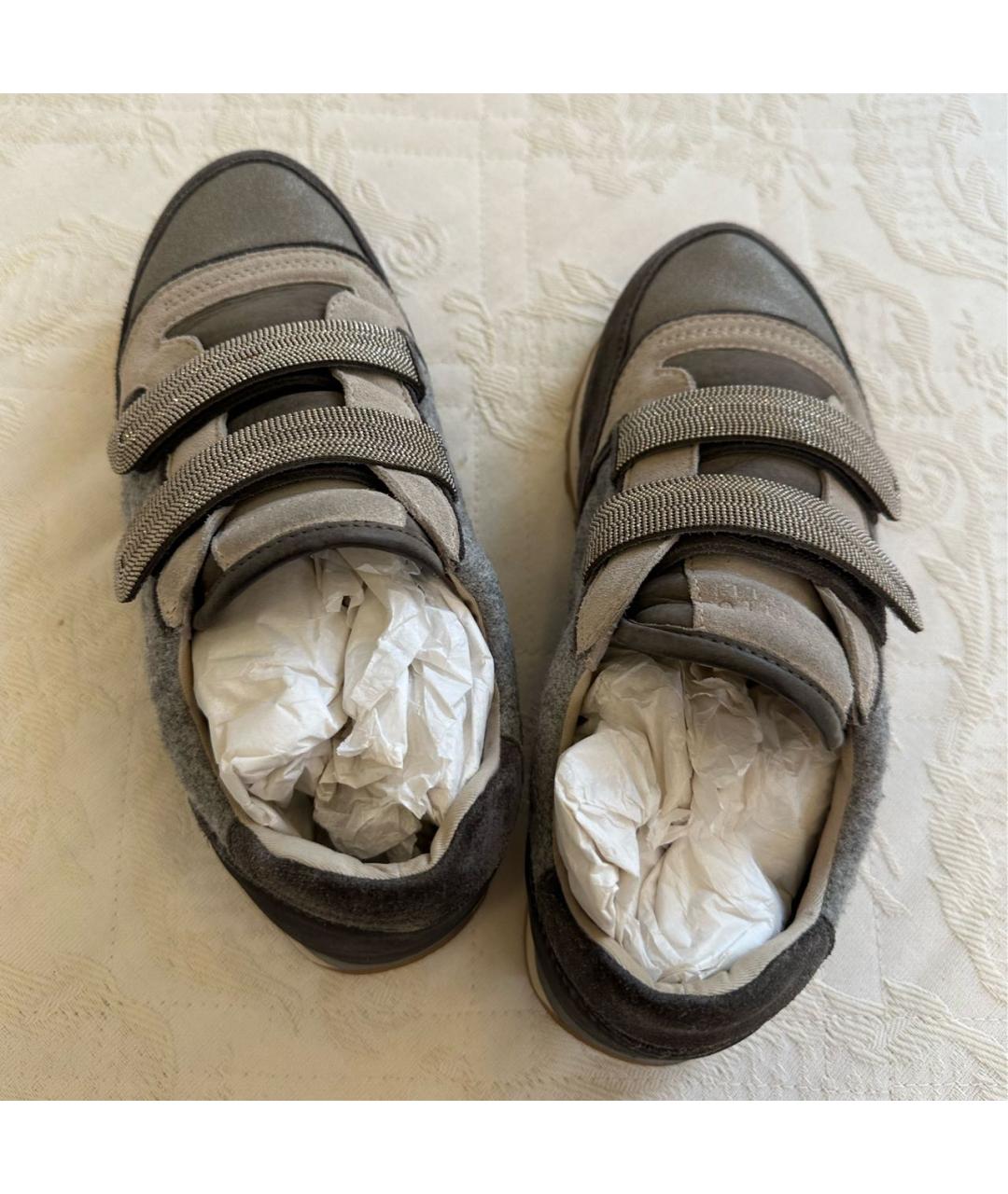 BRUNELLO CUCINELLI Коричневые замшевые кроссовки, фото 3