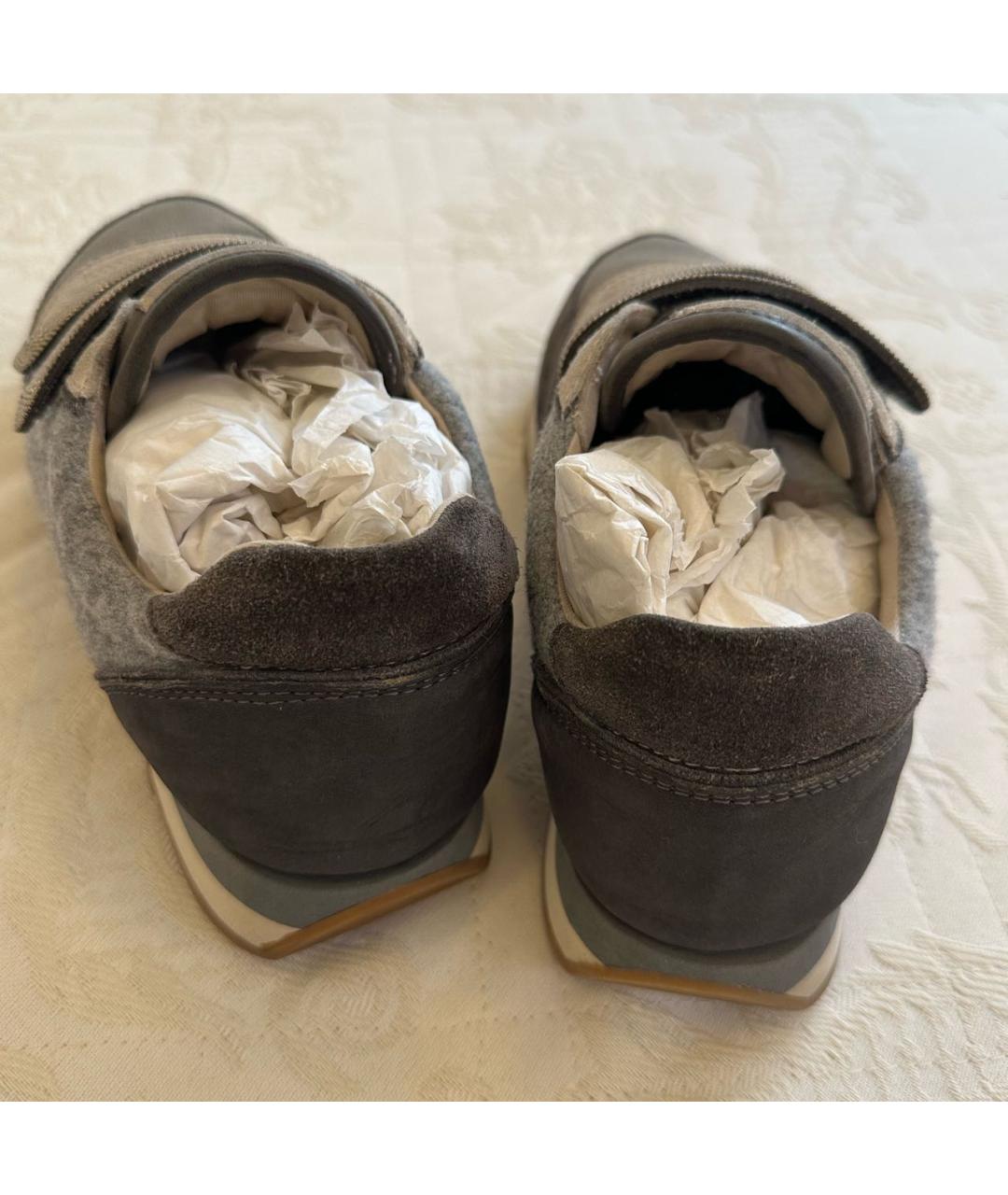 BRUNELLO CUCINELLI Коричневые замшевые кроссовки, фото 4