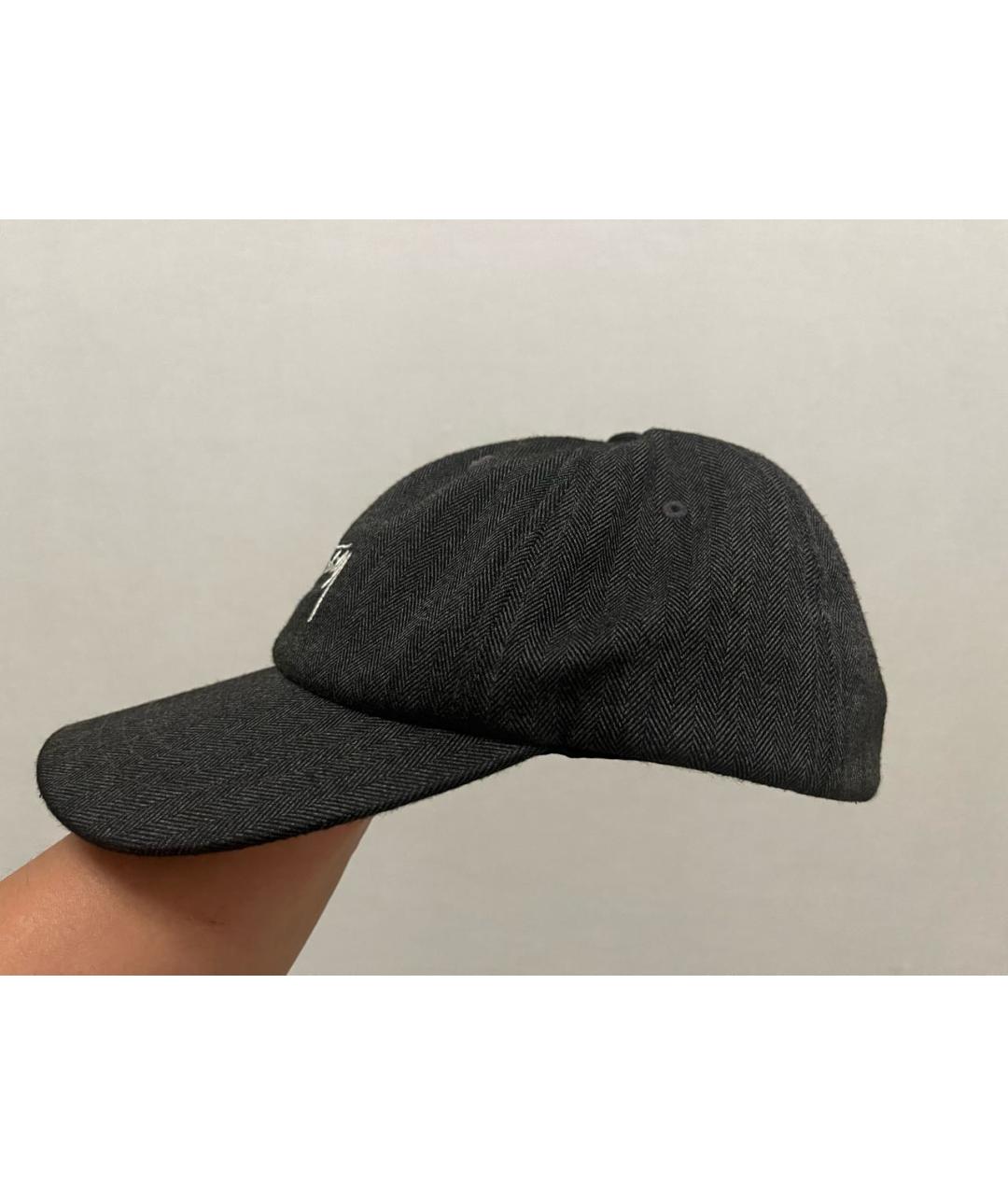 STUSSY Антрацитовая синтетическая кепка/бейсболка, фото 3