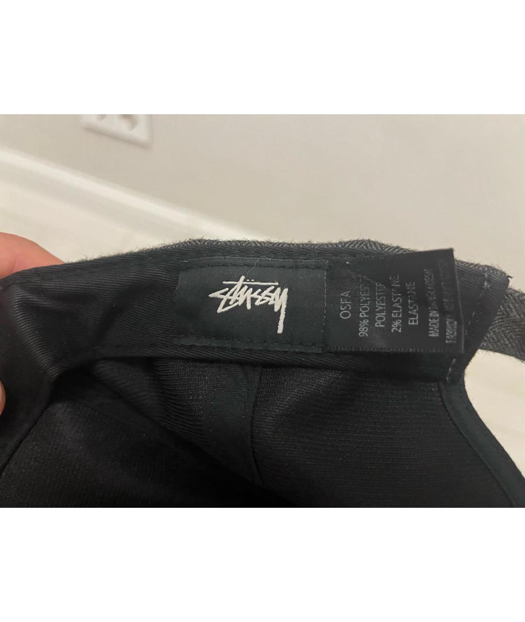 STUSSY Антрацитовая синтетическая кепка/бейсболка, фото 6