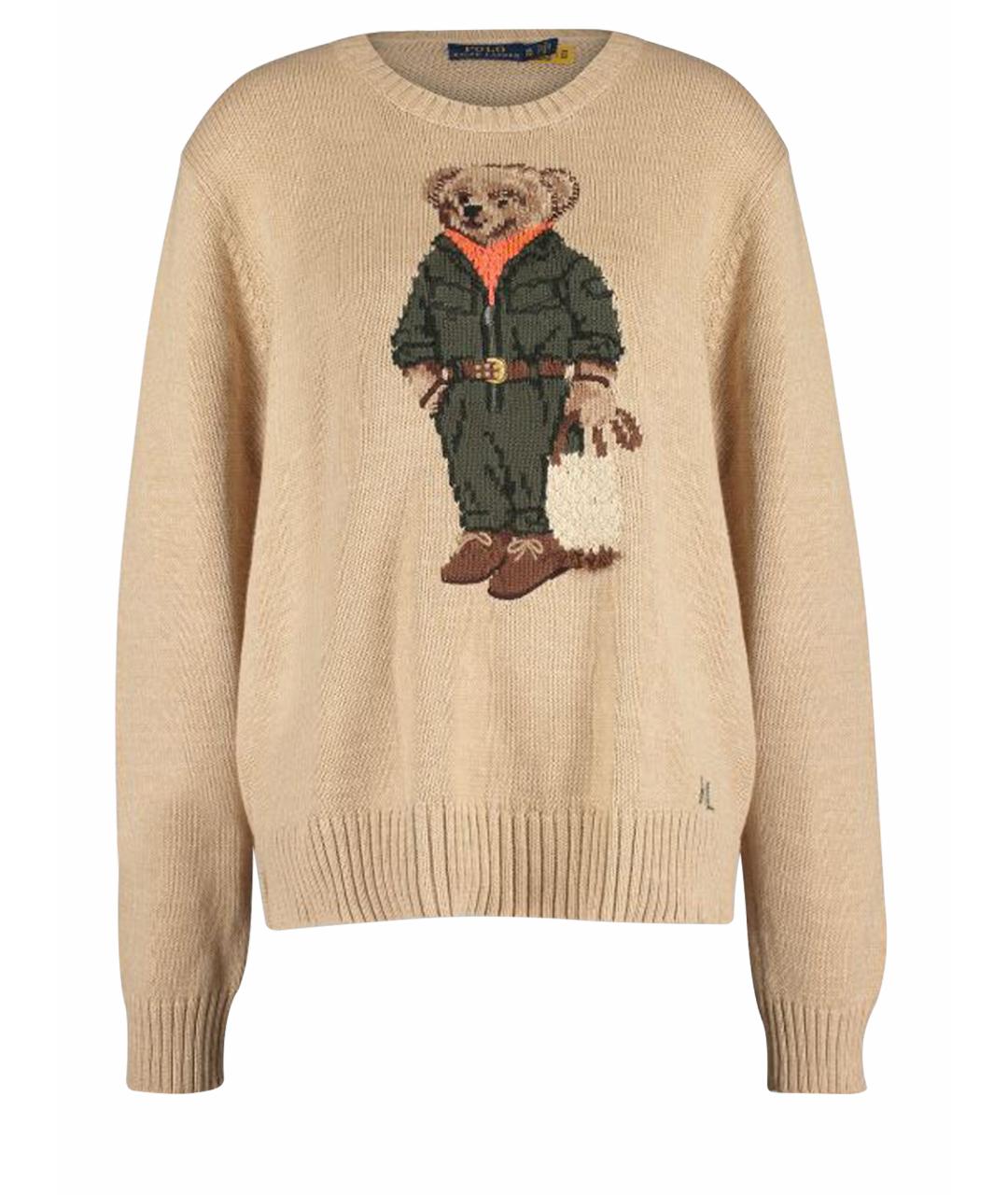 POLO RALPH LAUREN Бежевый хлопковый джемпер / свитер, фото 1