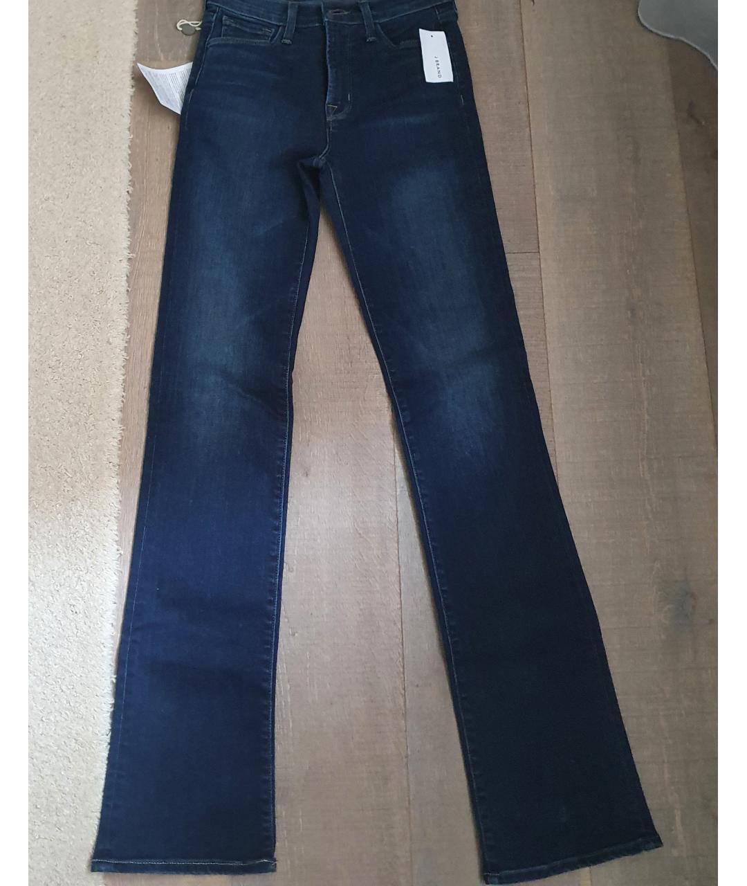 JBRAND Синие хлопко-полиэстеровые прямые джинсы, фото 4