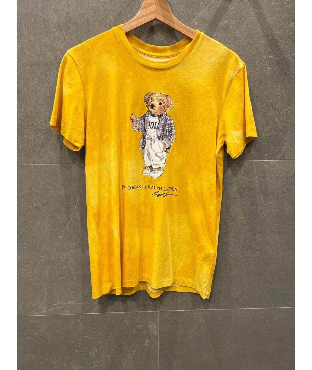 POLO RALPH LAUREN Желтая хлопковая футболка, фото 3