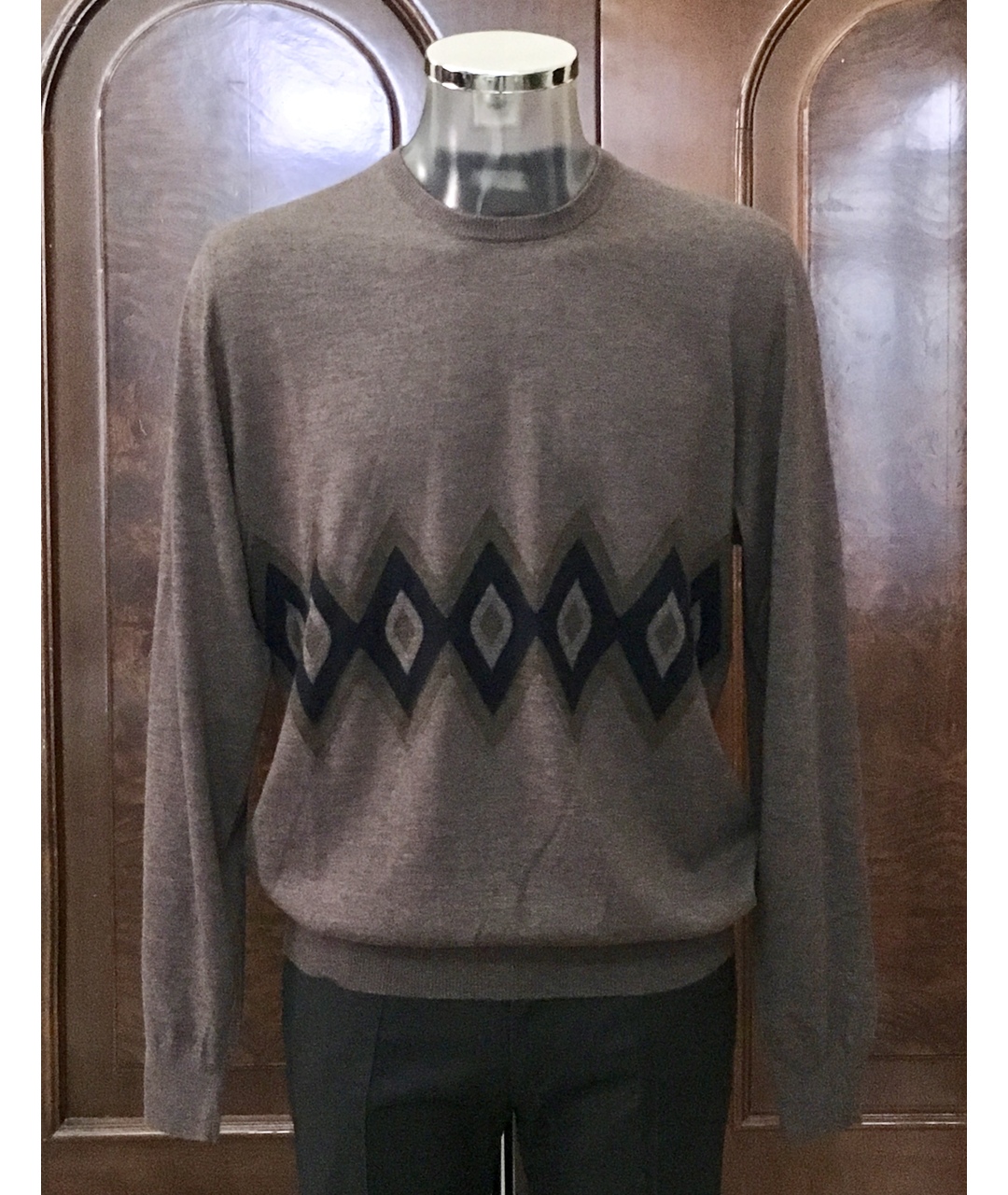 BILANCIONI Коричневый кашемировый джемпер / свитер, фото 2