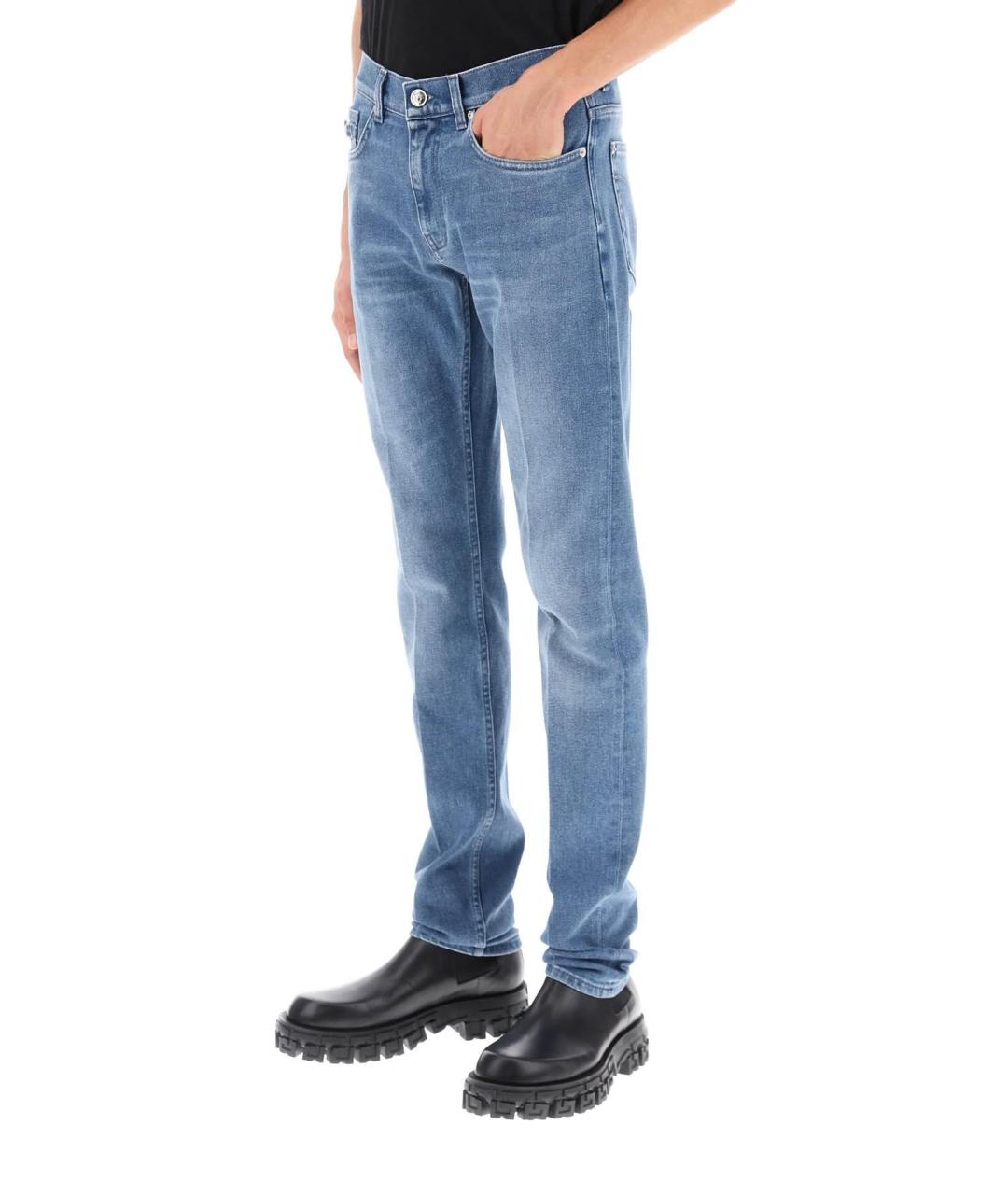 VERSACE Голубые джинсы скинни, фото 6