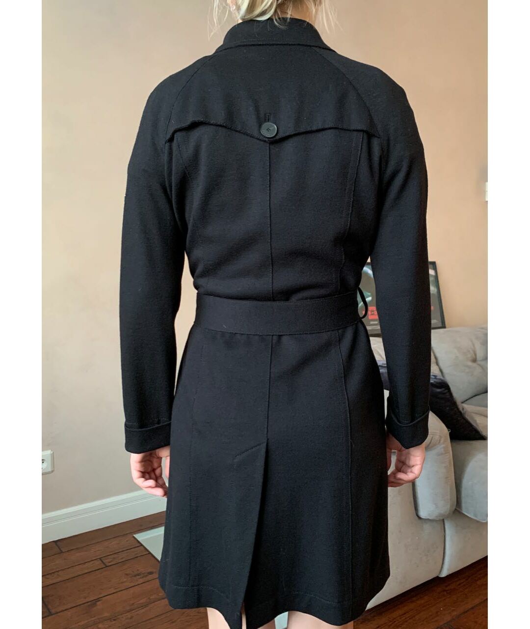 ESCADA Черное шерстяное пальто, фото 2