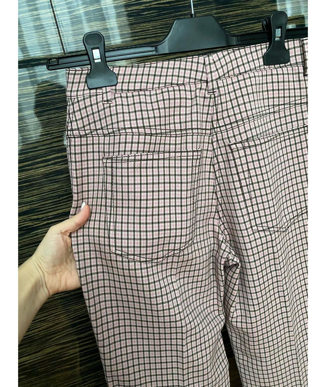 MIU MIU Розовые шерстяные брюки широкие, фото 2
