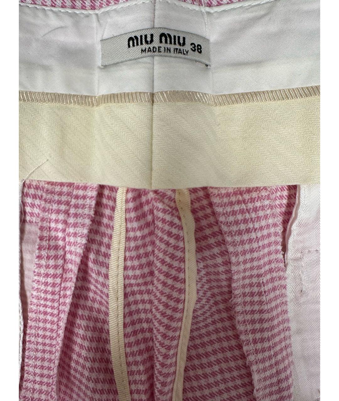 MIU MIU Розовые шерстяные бриджи, фото 6