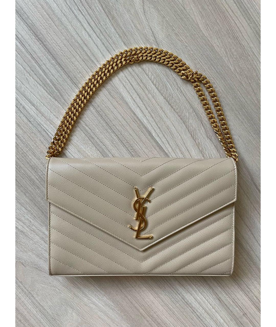 SAINT LAURENT Кожаная сумка через плечо, фото 9