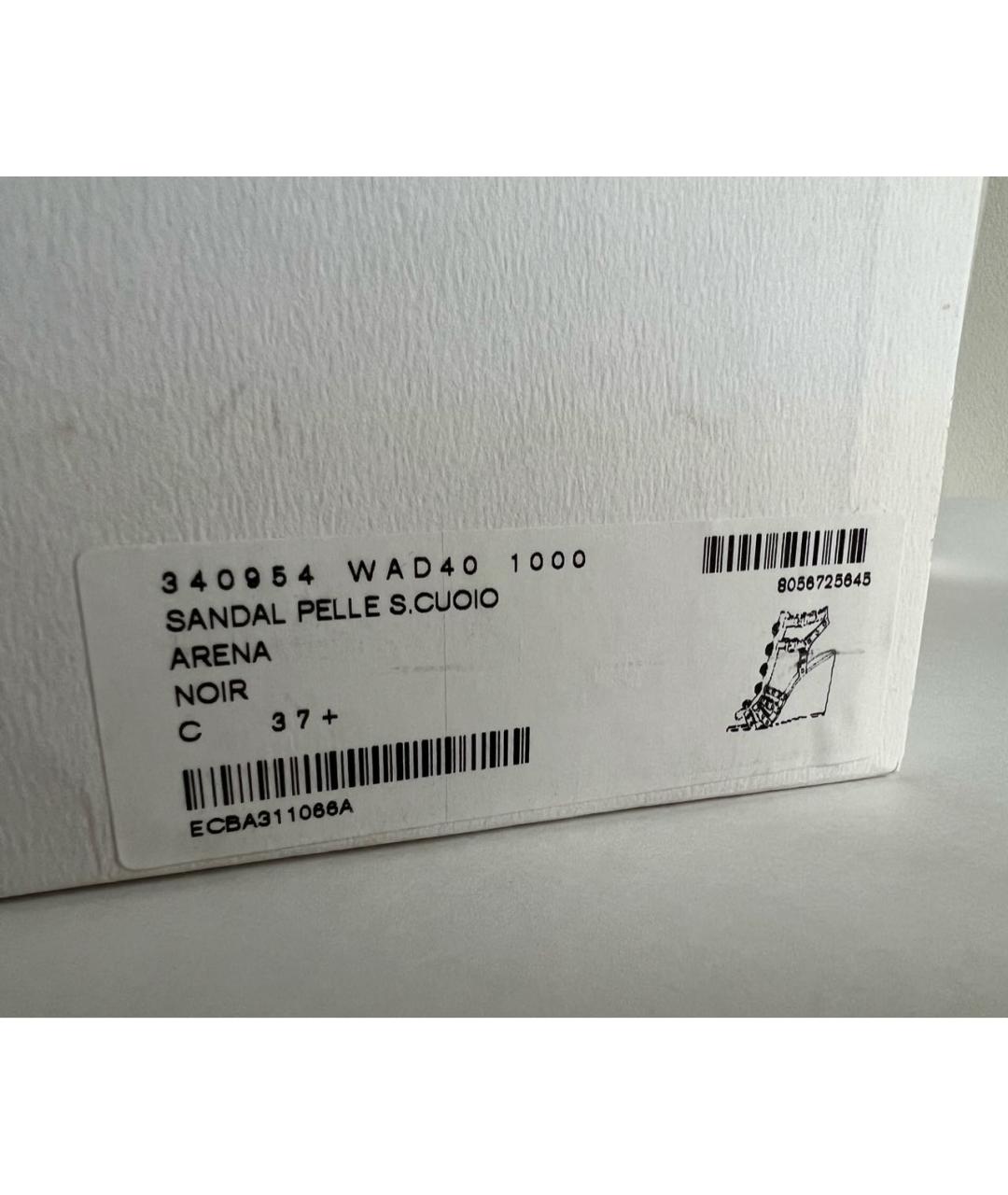 BALENCIAGA Черные кожаные босоножки, фото 7