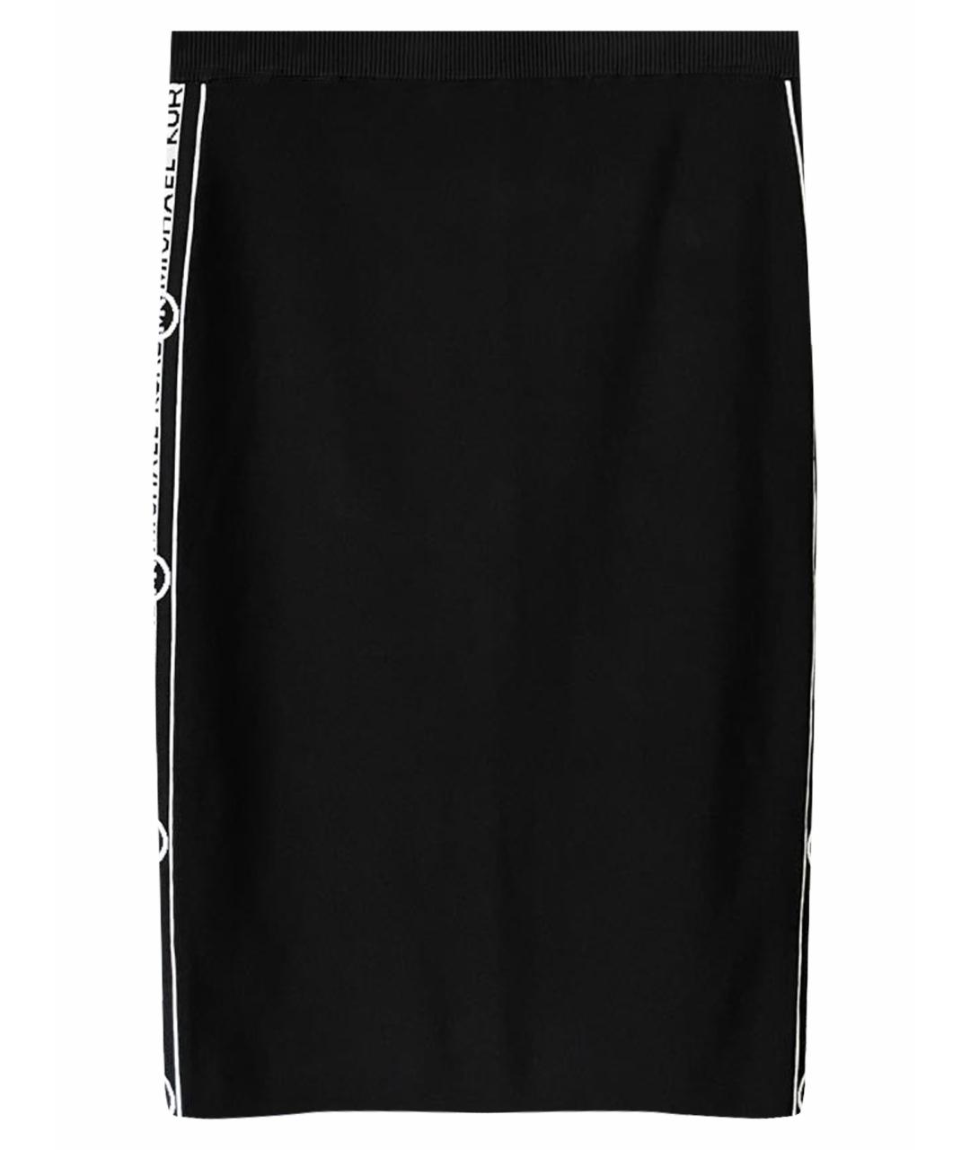 MICHAEL MICHAEL KORS Черная вискозная юбка миди, фото 1