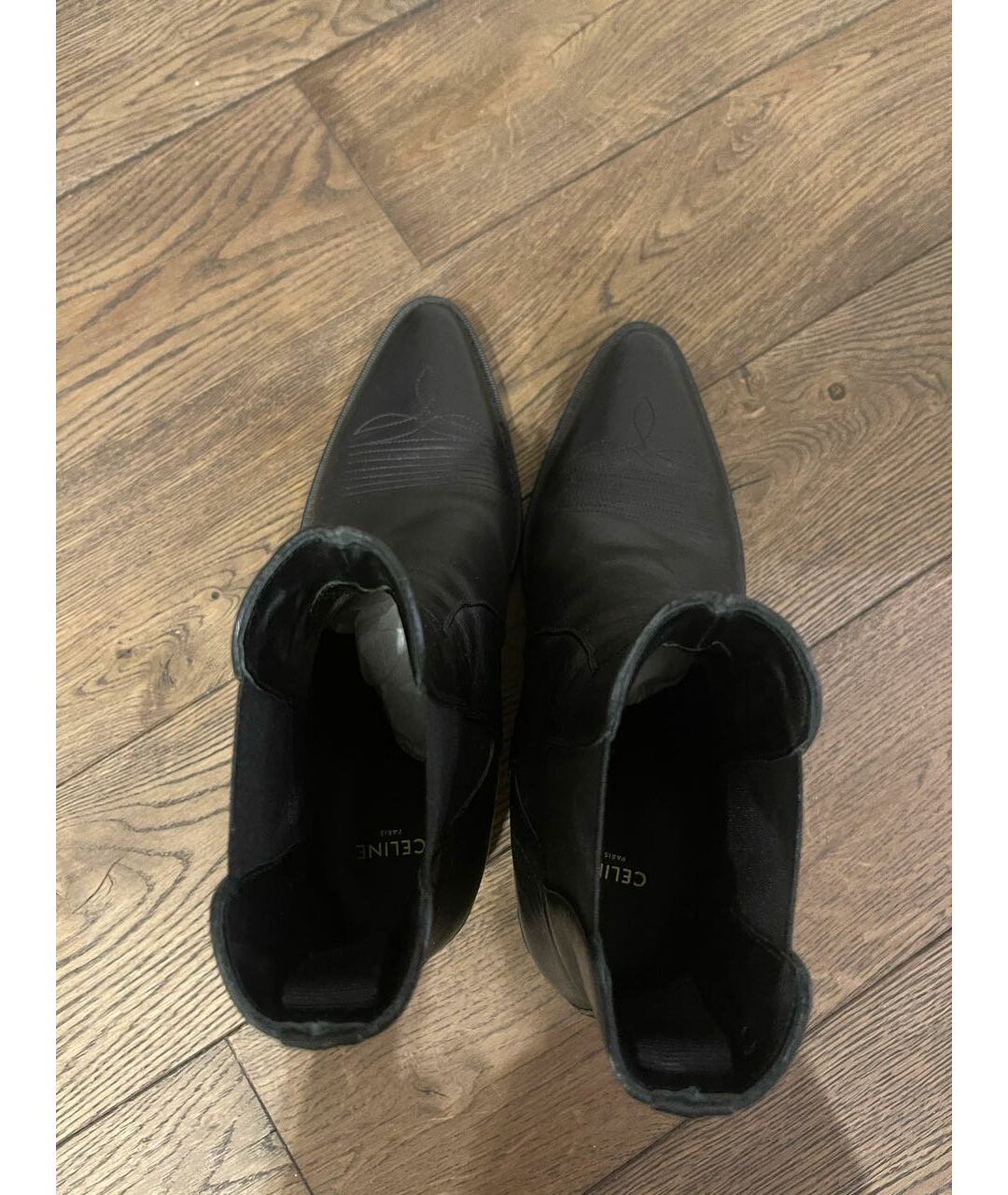 CELINE PRE-OWNED Черные кожаные ботинки, фото 3