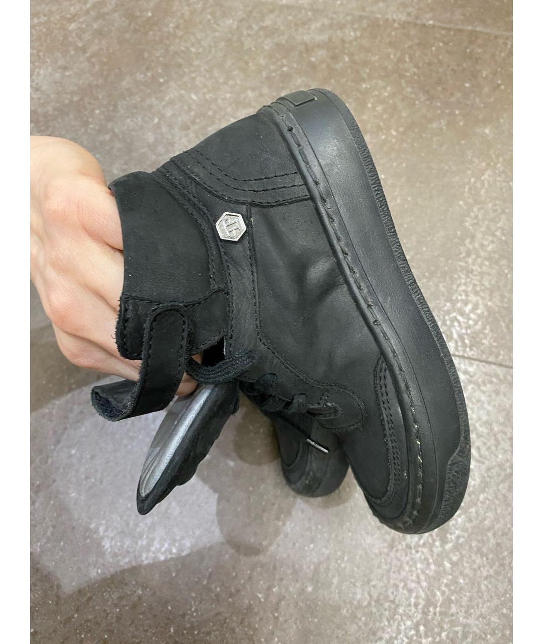 PHILIPP PLEIN JUNIOR Черные кожаные ботинки, фото 7