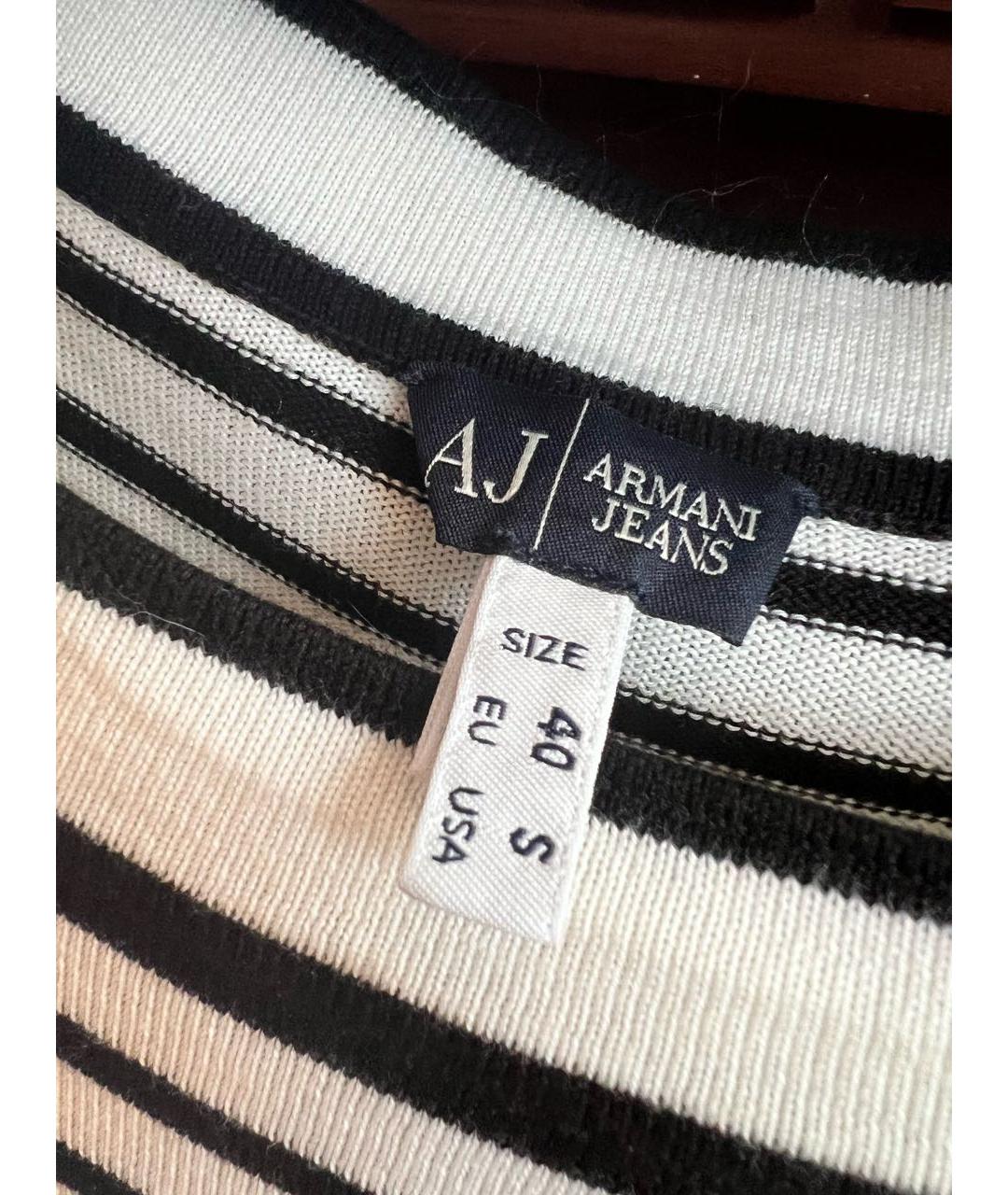 ARMANI JEANS Белое хлопковое повседневное платье, фото 3