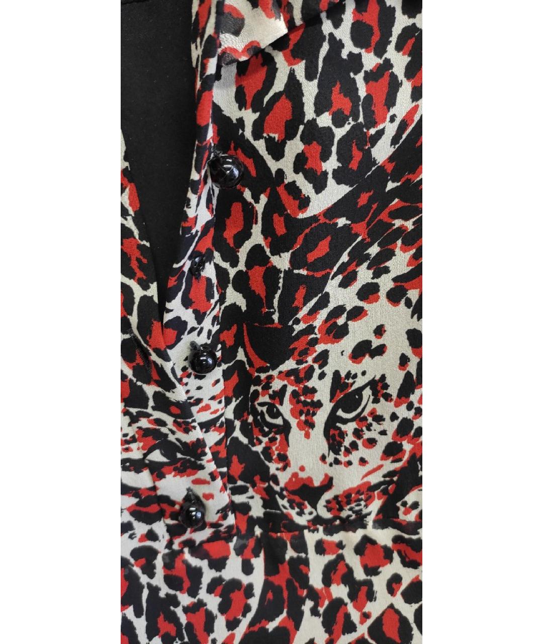 SAINT LAURENT Мульти шелковое повседневное платье, фото 7