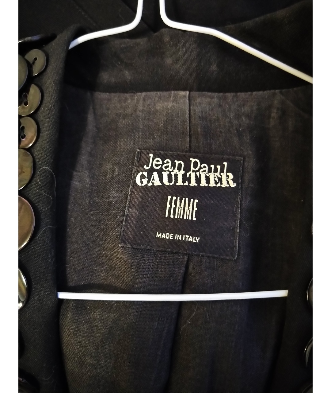 JEAN PAUL GAULTIER Черный шерстяной костюм с брюками, фото 3