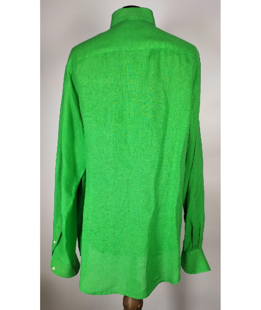 MC2 SAINT BARTH Зеленая льняная рубашка, фото 3