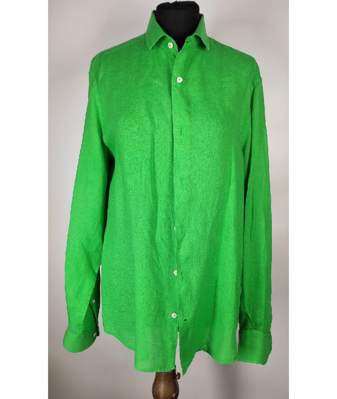 MC2 SAINT BARTH Зеленая льняная рубашка, фото 7