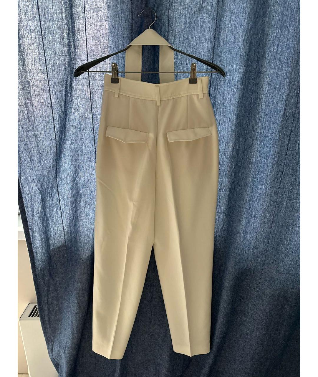 12 STOREEZ Белые хлопковые прямые брюки, фото 2