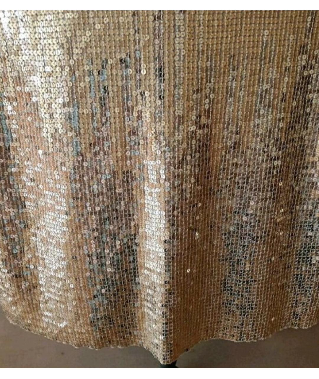 BCBG MAXAZRIA Золотое полиэстеровое коктейльное платье, фото 3