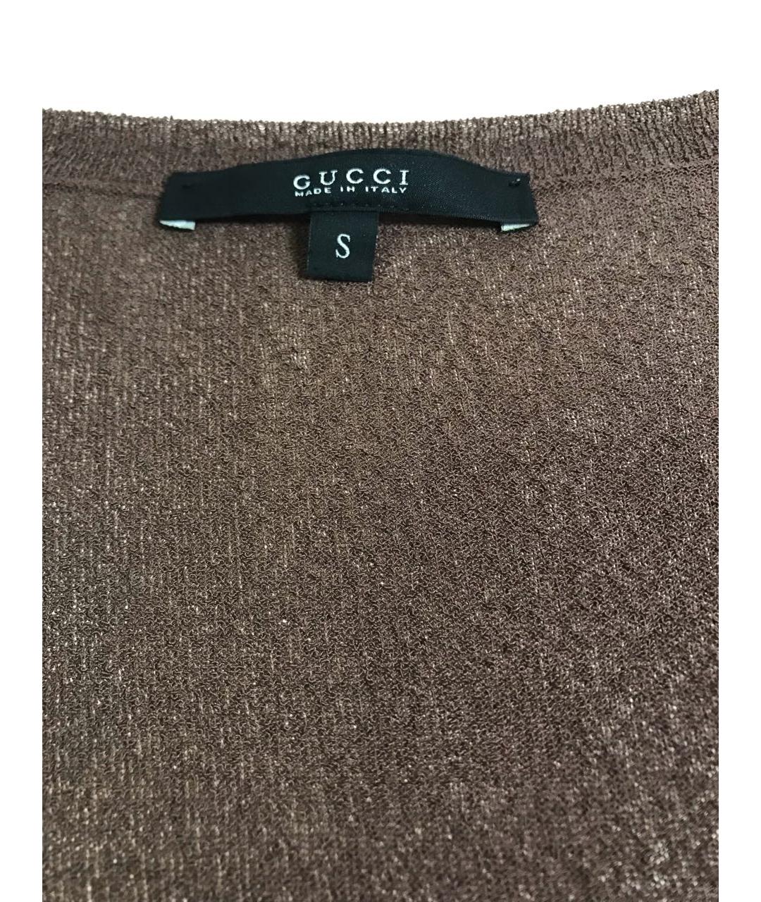 GUCCI Коричневый вискозный джемпер / свитер, фото 3