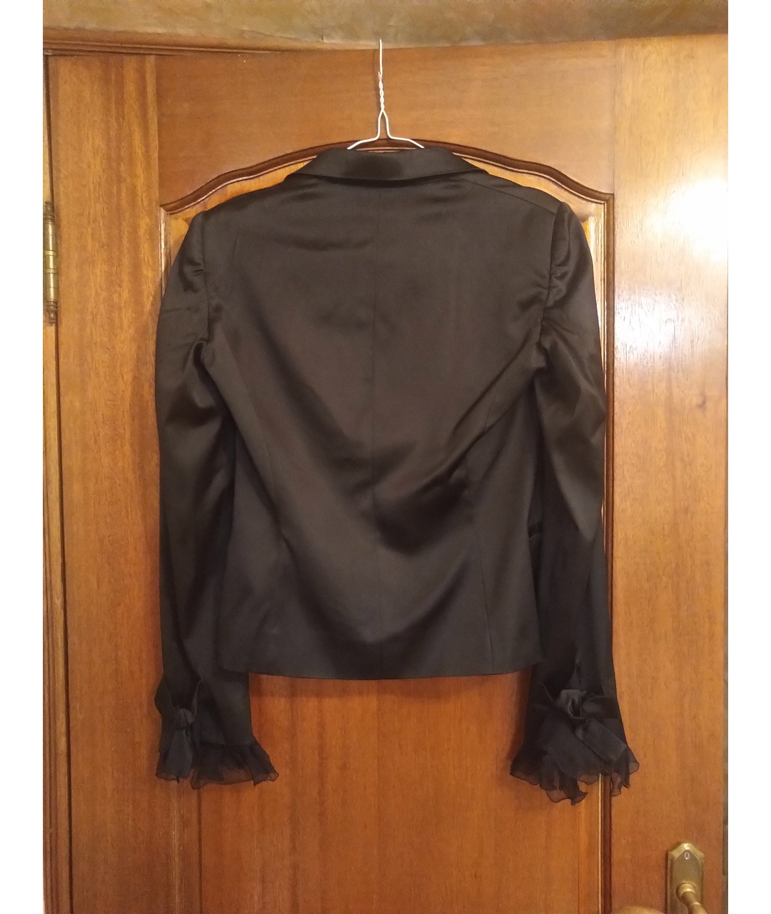 ALBERTA FERRETTI Черный шелковый костюм с брюками, фото 2