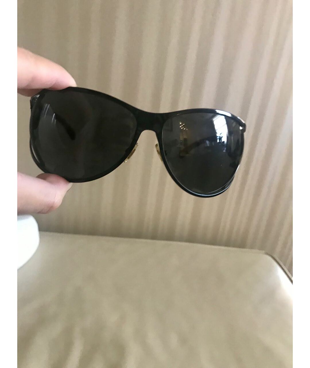 YVES SAINT LAURENT VINTAGE Черные пластиковые солнцезащитные очки, фото 6