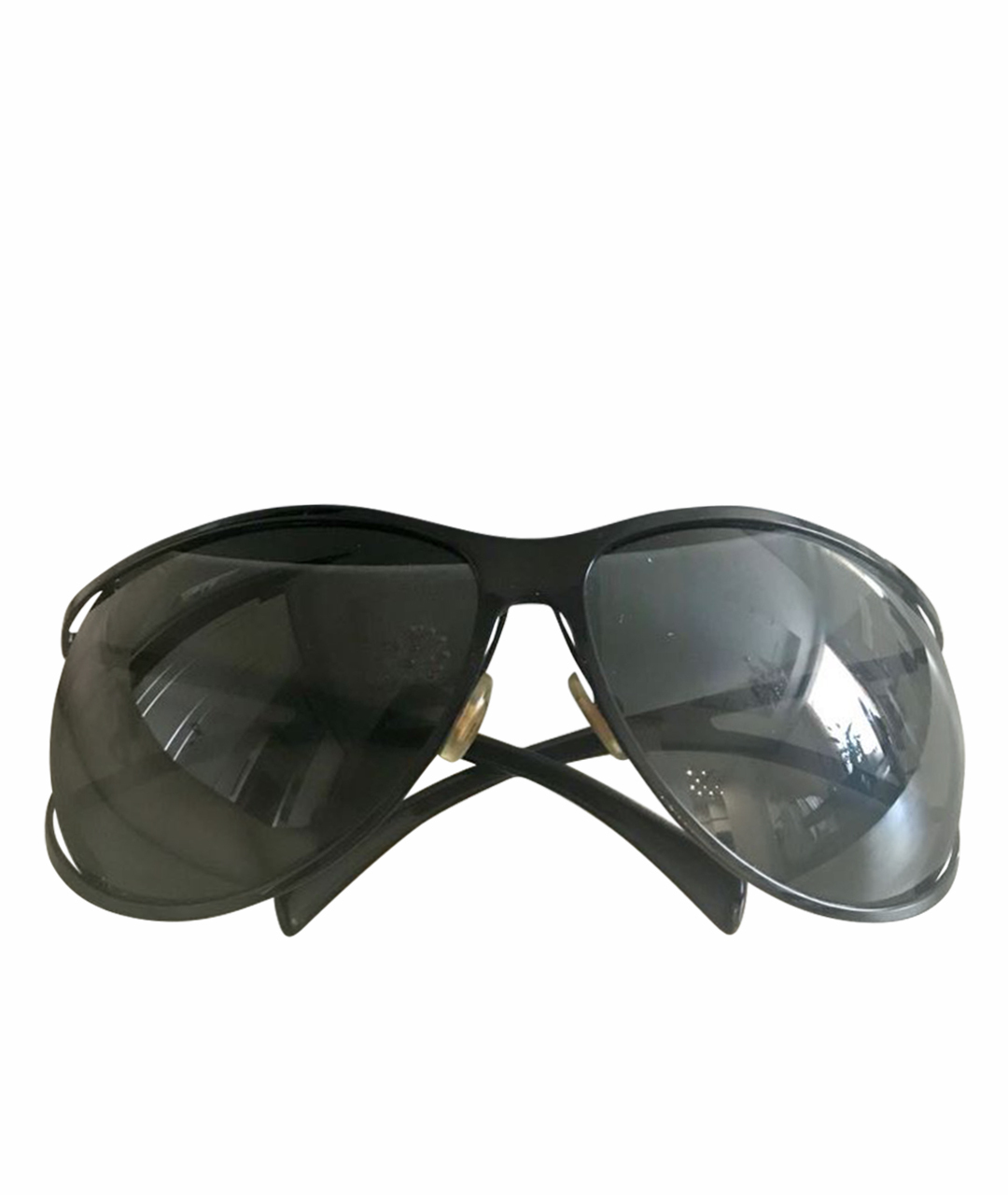 YVES SAINT LAURENT VINTAGE Черные пластиковые солнцезащитные очки, фото 1