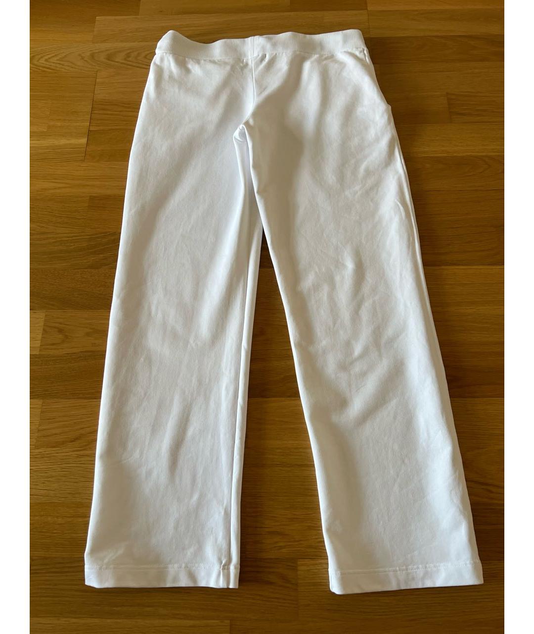 ICEBERG Белые хлопко-эластановые прямые брюки, фото 2