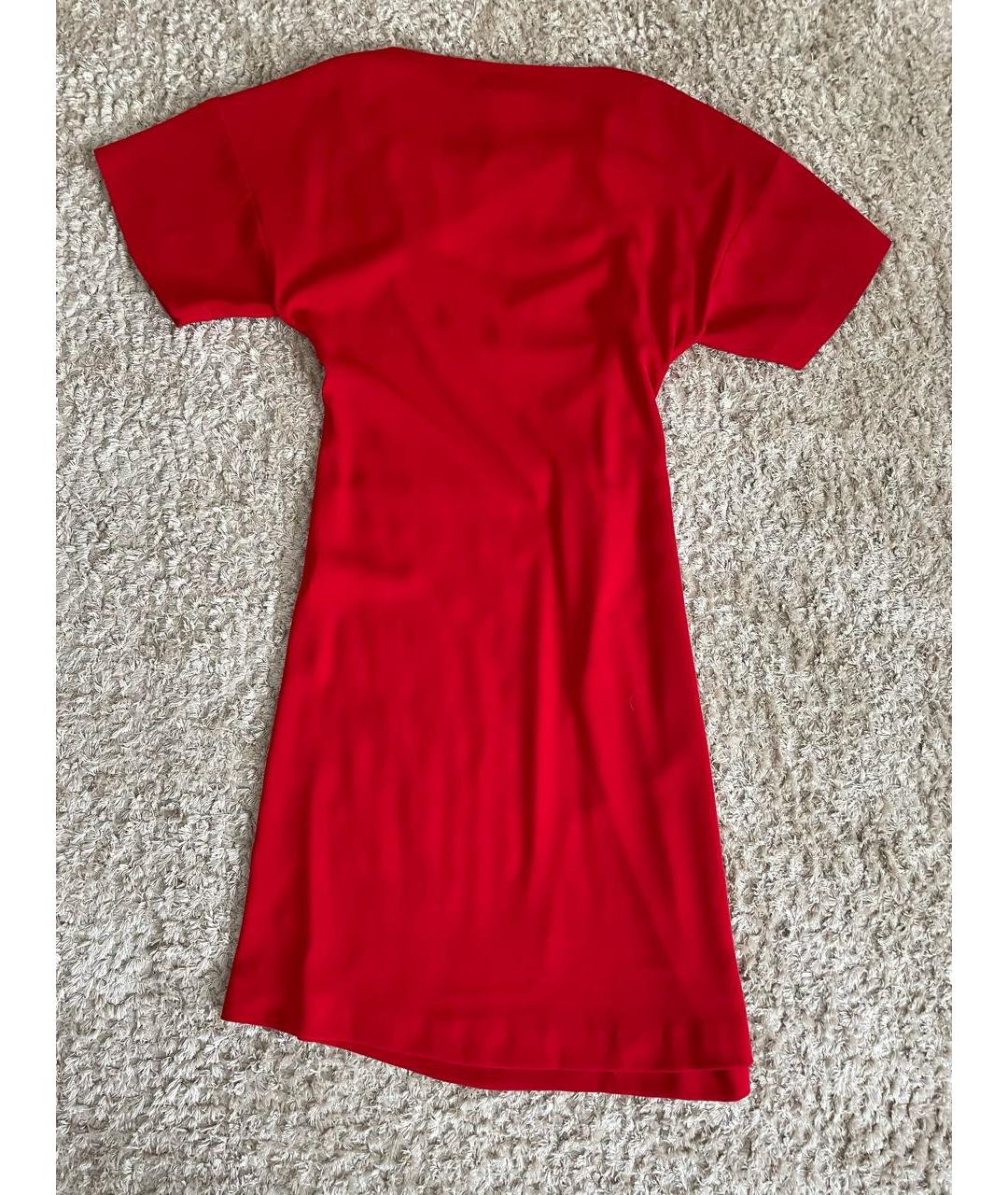 A.F.VANDEVORST Красное полиэстеровое коктейльное платье, фото 2