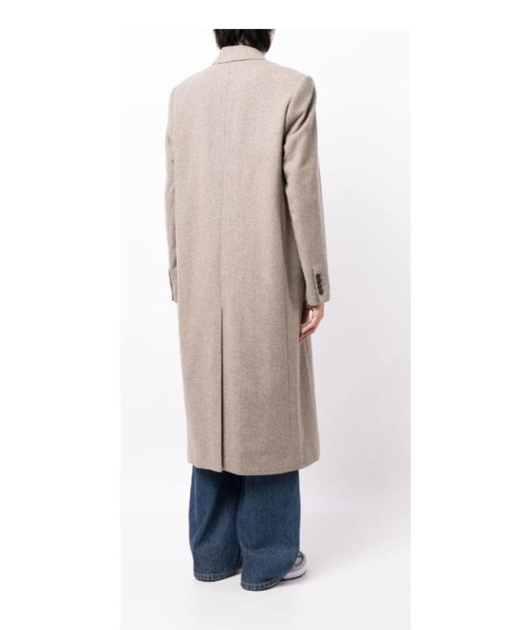 LOW CLASSIC Бежевое шерстяное пальто, фото 7