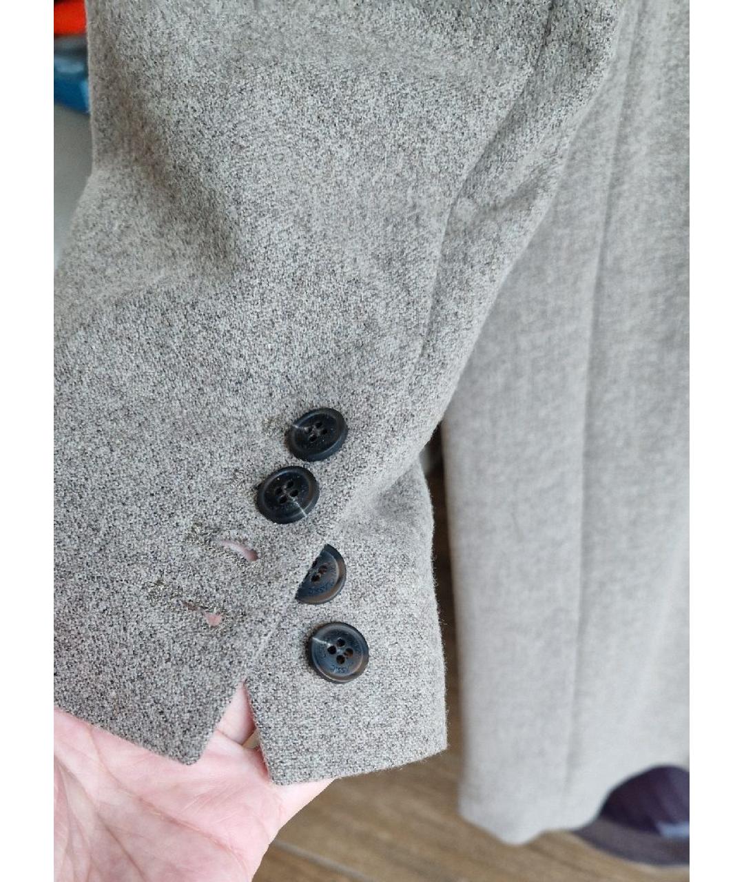 LOW CLASSIC Бежевое шерстяное пальто, фото 8