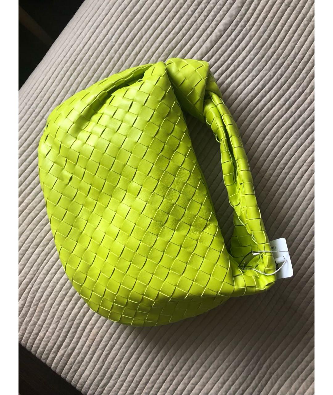 BOTTEGA VENETA Зеленая кожаная сумка с короткими ручками, фото 6