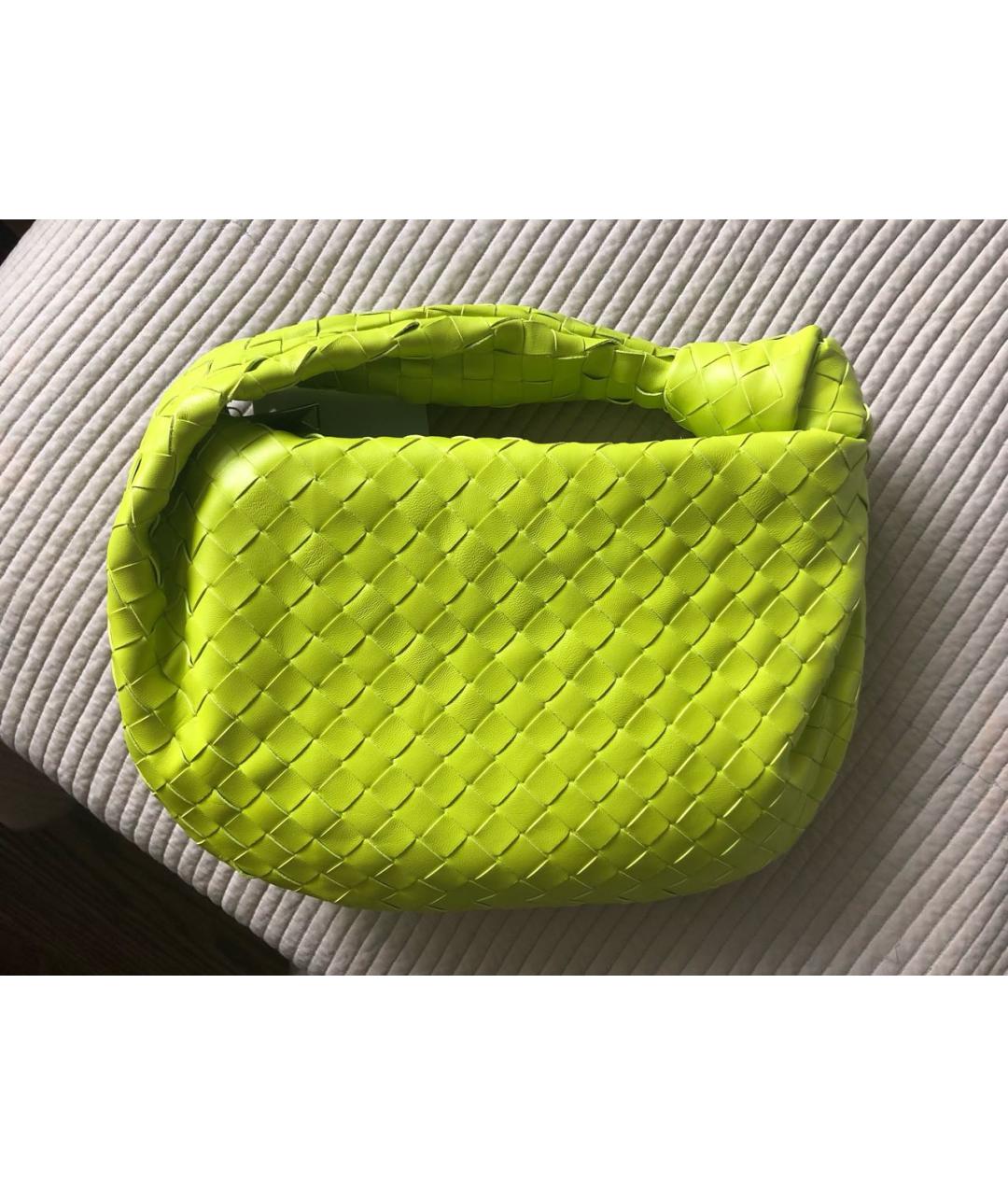BOTTEGA VENETA Зеленая кожаная сумка с короткими ручками, фото 3