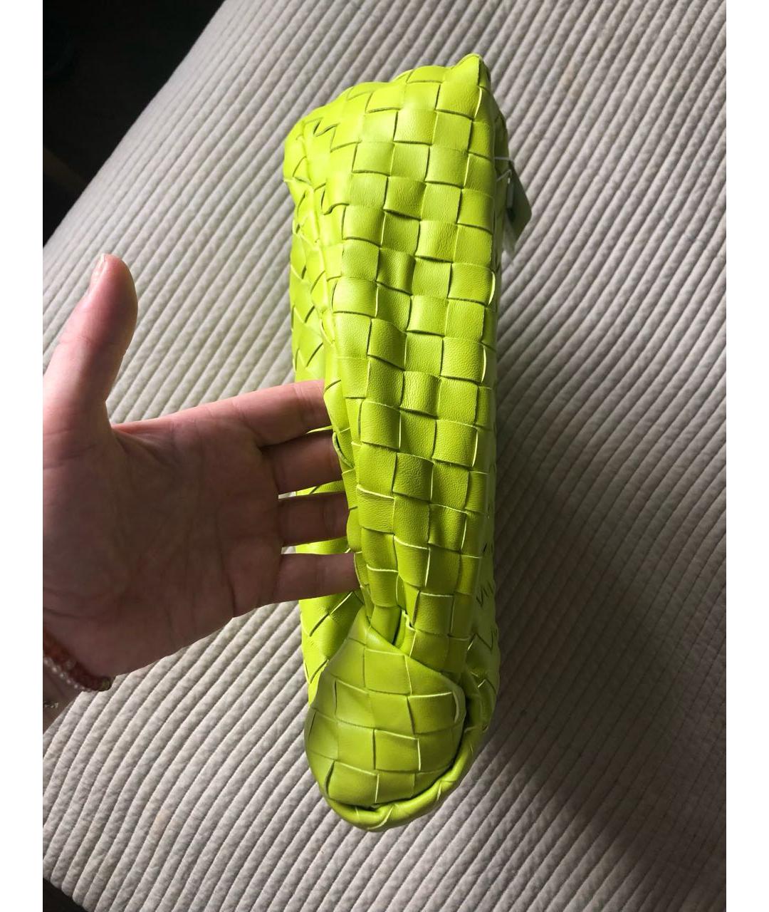 BOTTEGA VENETA Зеленая кожаная сумка с короткими ручками, фото 4