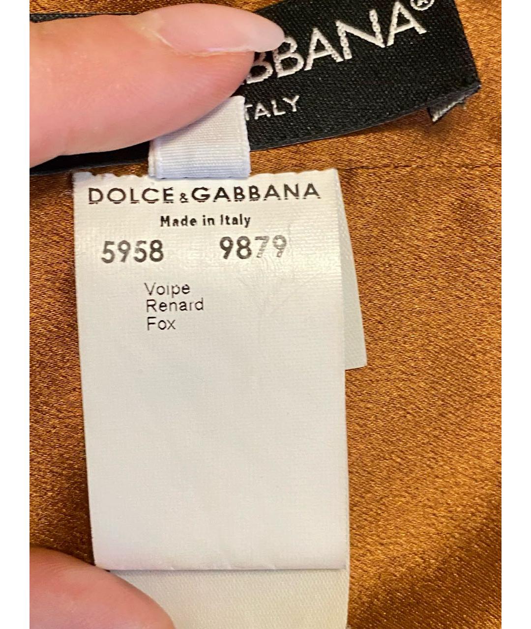 DOLCE&GABBANA Оранжевая меховая шуба, фото 5