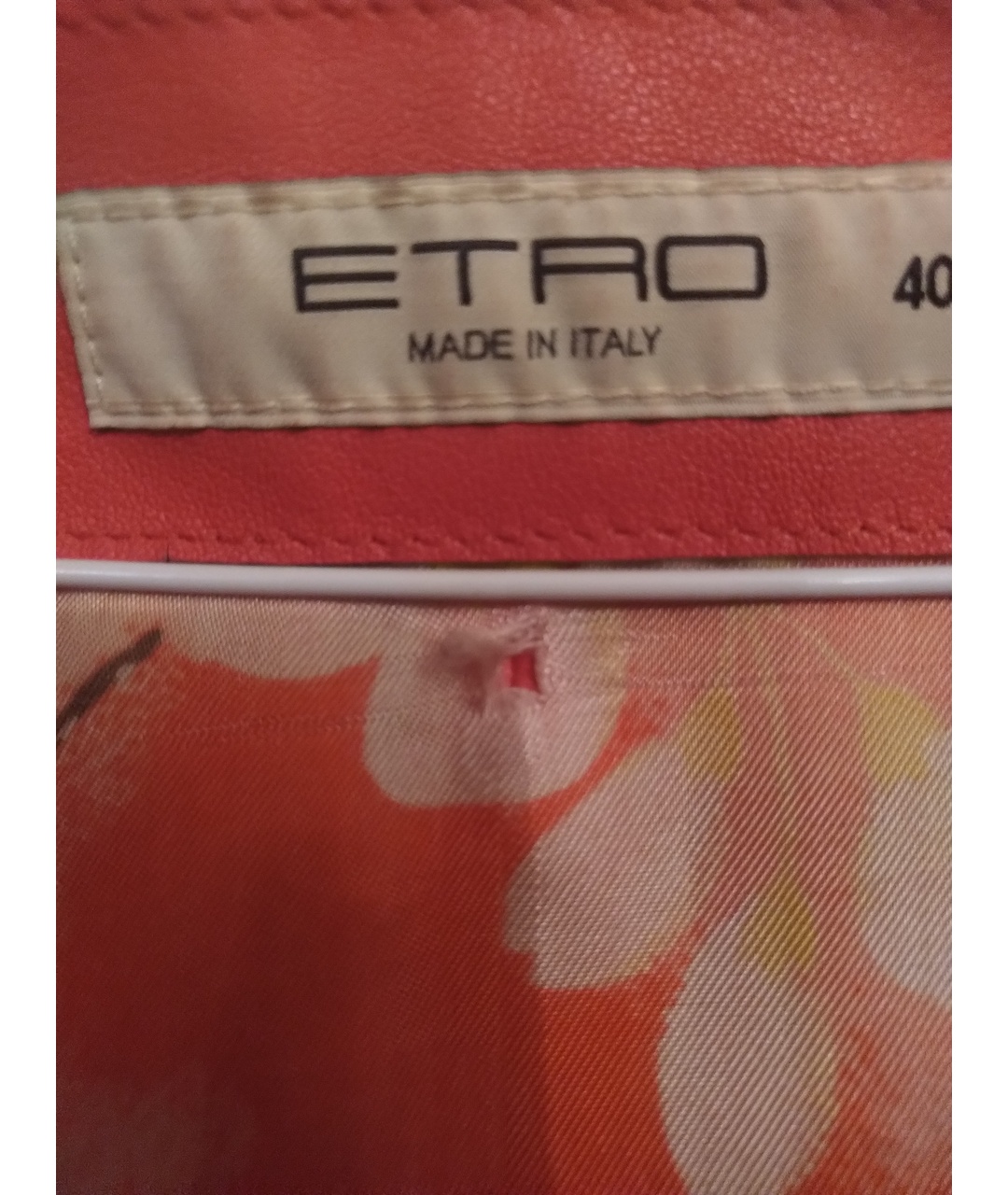 ETRO Коралловая кожаная куртка, фото 4