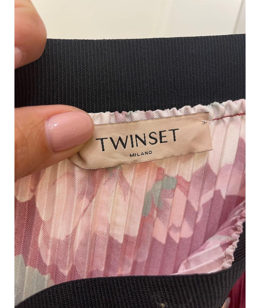 TWIN-SET Мульти полиэстеровая юбка макси, фото 3