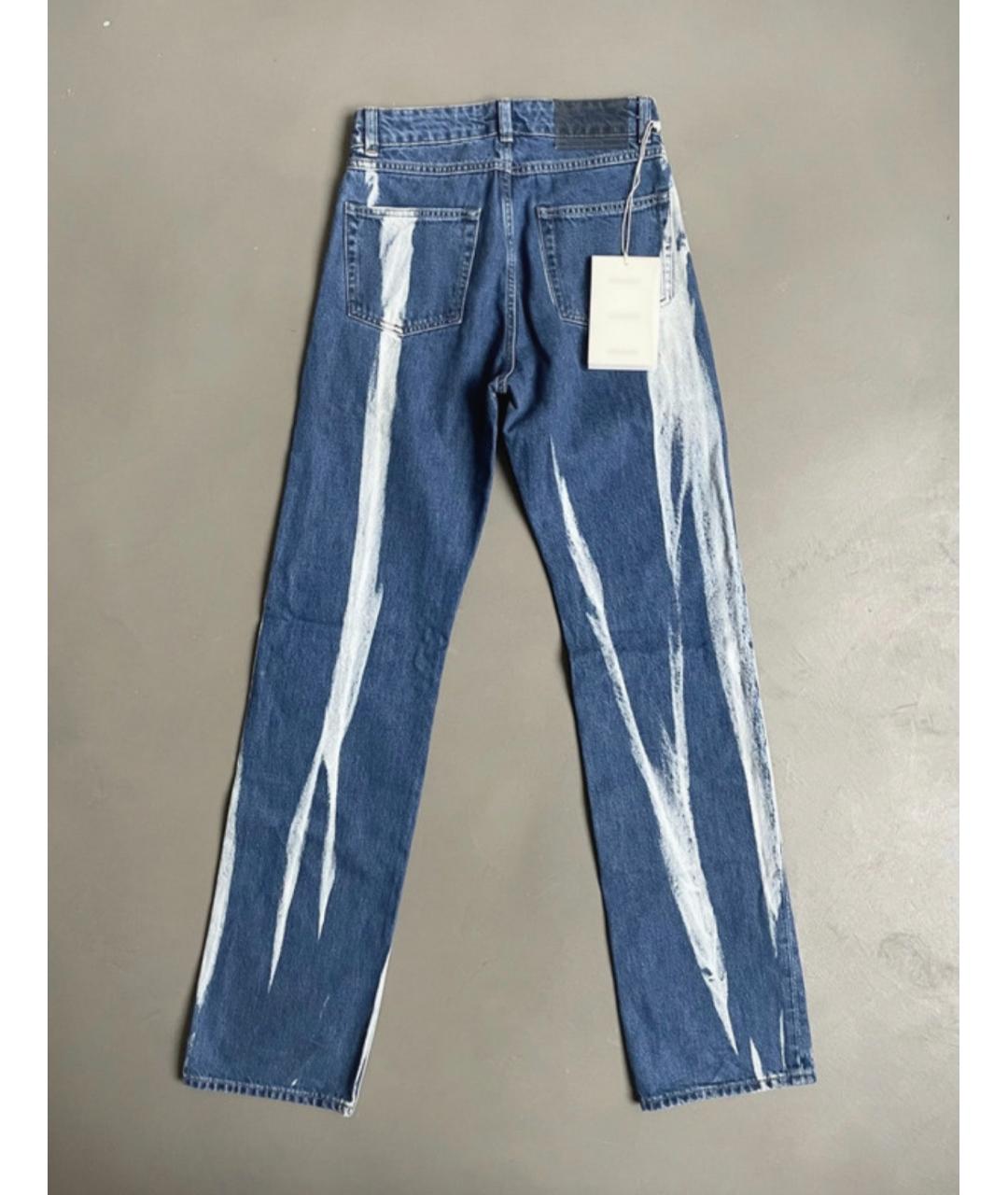 OUR LEGACY Синие хлопковые прямые джинсы, фото 2