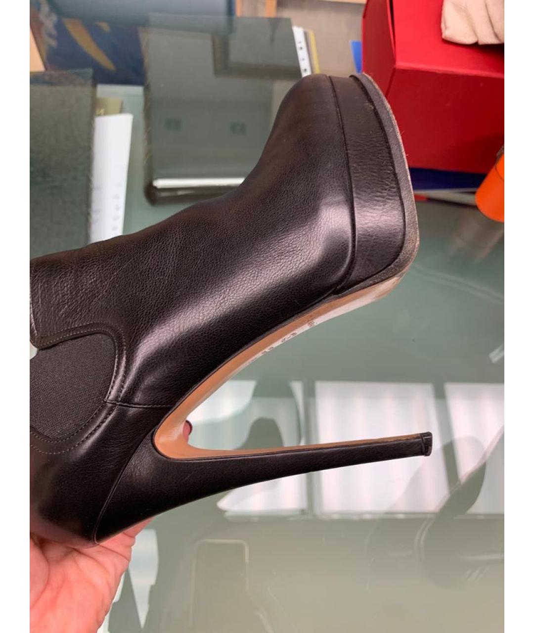 CASADEI Черные кожаные ботильоны, фото 3